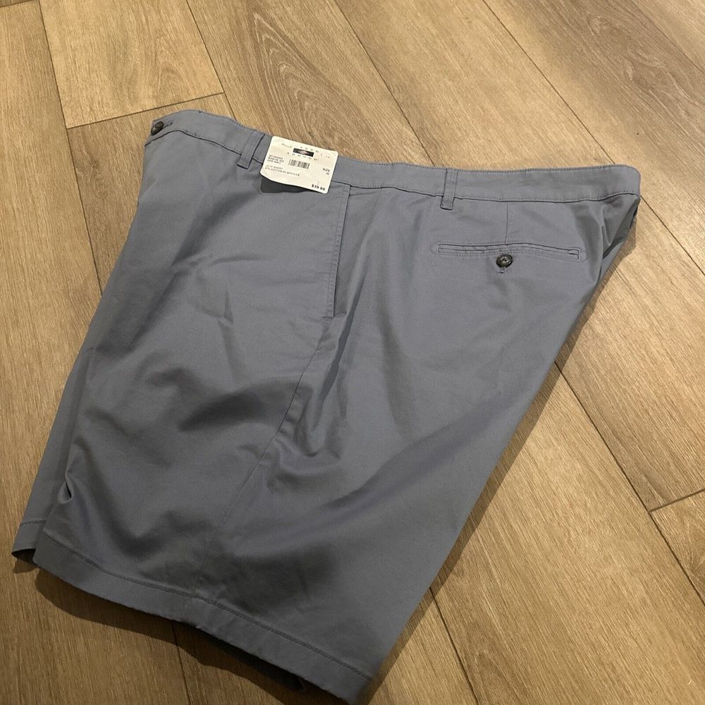 Joseph Abboud Men's Modern Fit‎ Flat Front Chino Shorts Blue 46 NEW